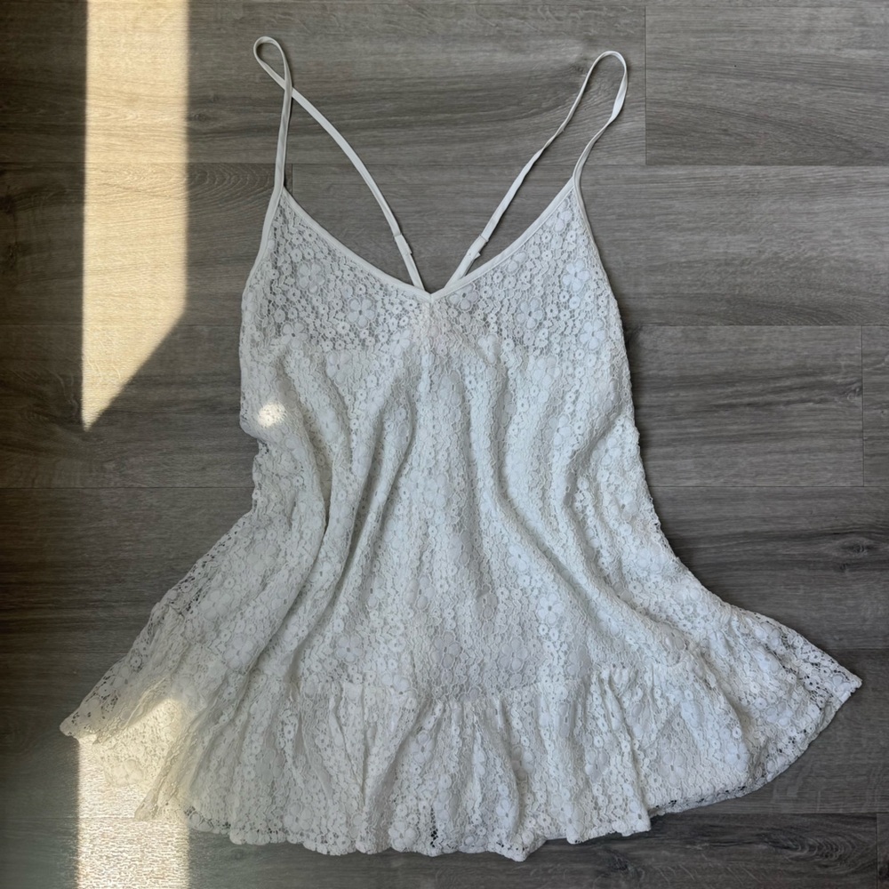 Showpo White Lace Camisole Top